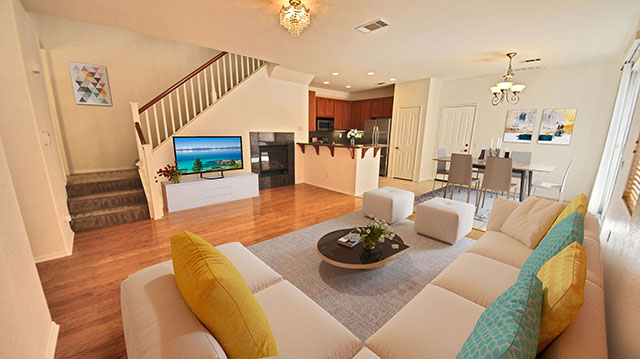 Living Room with Fireplace