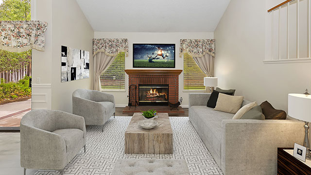 Living Room with Fireplace