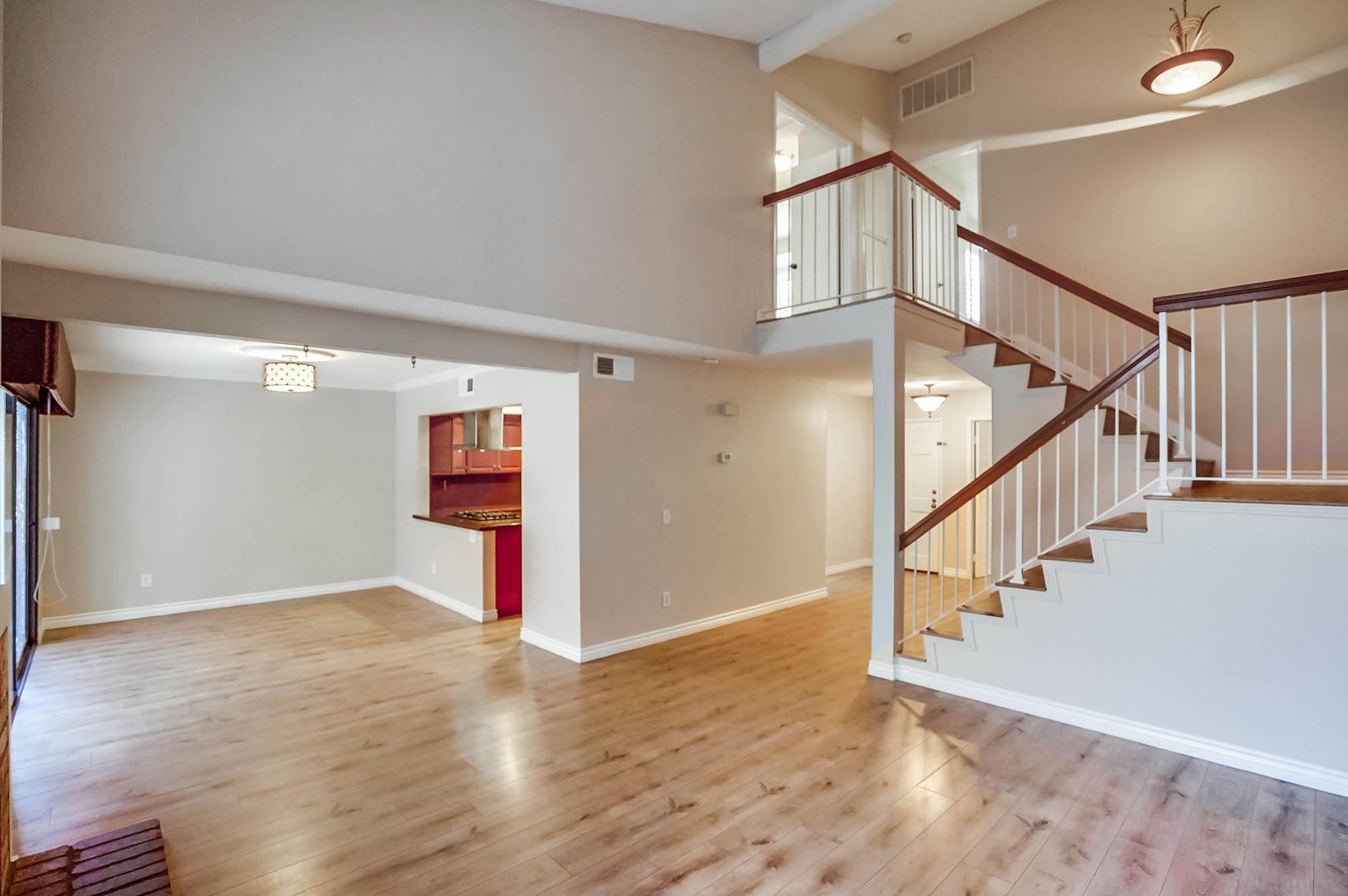 Living Room, Dining, & Staircase