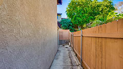 Gated Side of House to Backyard Patio