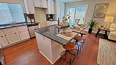 Kitchen & View of Backyard