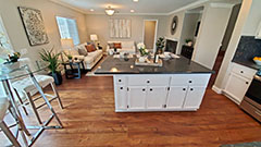 Kitchen Center Island - View of Family Room