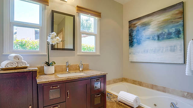 Main Bathroom with Separate Tub & Shower