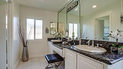 Master Bathroom with Granite Top Dual Vanity