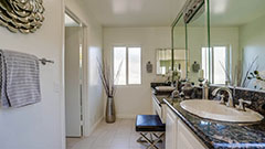 Master Bathroom with Granite Top Dual Vanity